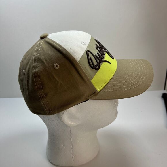 Quiksilver Skate Surf Stretch Hat One Size Logo Retro Beige Neon Colorblock - Picture 4 of 8
